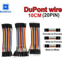 20Pin Dupont Jumper Wires 10cm Length, Male To Male/Male To Female/Female To Female Mixed Type for Arduino DIY Kits