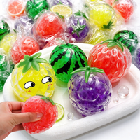 Fruit Shaped Squeeze Ball Toy Water Bead Fidget Sensory Stress Relief Gadget for Kids and Adults Anxiety Relief and Play