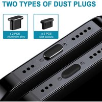 3PCS Luxury Metal USB C Type-C Dust Plugs for IPhone 16 15 Pro Max 16 Plus Charging Port Protectors Type C Dustplugs for Android