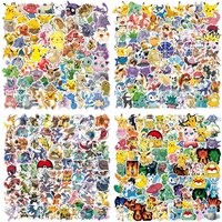 100pcs Kawaii Pokemon Anime Stickers Pikachu Stickers Laptop Suitcase Skateboard Guitar Phone Cartoon Stickers Kid Gift Toys