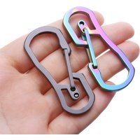 Creative 8 Shape Titanium Plating Climbing Carabiner Camping Clip Key Ring Hook Keychain Holder Keyring Hang Buckle Outdoor Tool