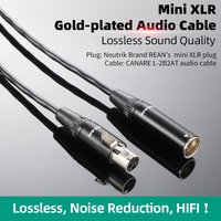 CANARE L-2B2AT Neutrik Mini XLR Microphone Cable XLR 6.35 mm TRS to Mini XLR Line Gold Plated 3 Pin XLR Audio Extension Cord