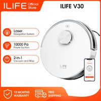 ILIFE V30 Roboter-Staubsauger, Laser-Navigation, 10000Pa Saugkraft, bis zu 150 Min. Laufzeit, APP-Steuerung, anpassbare Reinigung