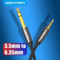 Vention 6.5 to 3.5 Jack Aux Cable Adapter for Speaker Guitar Amplifier TRS Audio Cable Jack 3.5mm to 6.5mm Audio Cable Auxiliar