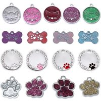 Personalized Pet Dog Tags Shiny Steel Free Engraving Cats Nameplate Pet Anti-Lost Collars Tag Pendant Chihuahua Dog Accessoires