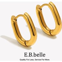 Classic Mini O-shaped Hoop Earrings Minimalist 18K Gold Plated Earrings for Women Silver Color 316L Stainless Steel Accessories