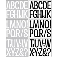 3Pcs/Set 3 Inches Waterproof Art Font 26 Alphabet Stickers Black White Stickers for Decoration DIY Crafts Making Supplies