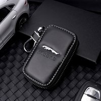 Genuine Leather Key Wallet Car Key Bag Multi-Function Key Case Cover for Jaguar XF X-TYPE S-TYPE XE XJ XK XJL XFR F-Type F-Pace