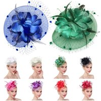 Wedding Fascinator Hats Stylish Hair Accessories Flower Pearl Headband Charming Fascinators Top Hat Women Girls