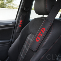 2Pcs Nappa Leather Seat Belt Shoulder Cover Protection Pads For Volkswagen GTD VW Golf 4 5 6 7 7 MK4 MK5 MK6 MK7 MK8 Accessories