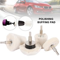 Cône de polissage de voiture, tampon de roue en tissu de polissage, laine, tampon de polissage, adaptateur de polisseuse, disque de polissage, outil de nettoyage de voiture, 4 pièces