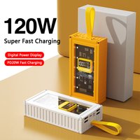 120W Super Fast Charge Power Bank 50000mAh Portable Charger for iPhone Samsung Xiaomi Huawei Powerbank 30000mah External Battery