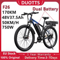 DUOTTS C29-K Elektrofahrrad 7500W Motor 48V37.5AH Doppelbatterie 50KM/H Hydraulische Bremsen 170KM Reichweite Elektrofahrrad 29 Zoll Reifen