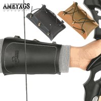 Archery Arm Guard Pull Bow Protect Arm Soft Leather For Traditional Recurve Bow Shooting Hunting Safe Protection