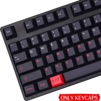 Japanese Bushido Keycaps personalizada Black Red Dye-Sub Cherry Profile PBT Keycap For Cherry MX Switch Mechanical Keyboard 7U