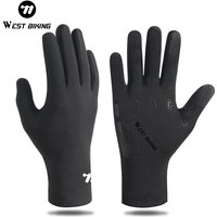 AliExpress West Biking WEST BIKING Winter Warm Cycling Gloves Touch Screen Anti-slip Fleece Bike Gloves Windproof Motorcycle MTB Road Bicycle Gloves