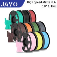 JAYO PLA Classic 10Rolls 3D Printer Filaments High Speed Matte PLA 1.75mm Maxi of 600mm/s no Bubble Free FDM for 3D Printing