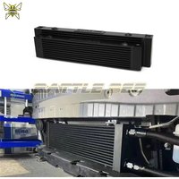 11Rows 14 Rows British Type Aluminum Radiator Car Gearbox Oil Cooler M22x1.5 Cooling Radiator Large Capacity Universal Cooler