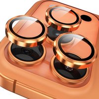 Orange Metal Glass Camera Lens Protector for IPhone 17 Air 16 15 14 13 Pro Max Plus 17Air 16Pro 17Pro i17 IPones Ring Lens Cover