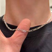 925 Sterling silver 4MM Chain Necklace Hip Hop Figaro Men women lady Fashion Chain Jewelry Accessories