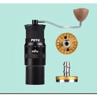 New POTU Manual Coffee Grinder High Nitrogen Steel 49MM Flat Knife Core Grinding,Portable Italian Espresso Make Kitchen Tools