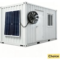 15-25W Low Noise Solar Vent Fan Kit Reliable Air Extractor for Garden Greenhouse Farm Animal Shelter
