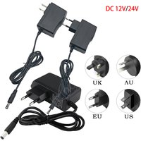 AC110-240V Switch Power Supply Adapter to DC12V 24V 1A-10A with EU US AU UK Plugs for LED Strip Light Charger Converter
