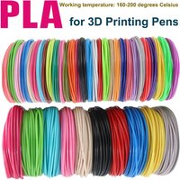 Colored PLA Filament for 3D Pen Printing 36M 50M 100M 150M 200M Smoke-free Safe Plastic Refill for 3D Children's Printing Pens