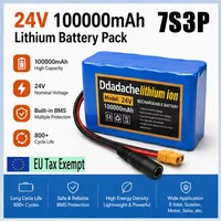 Batterie lithium-ion 7S3P 24V 100Ah 18650, entrepôt en Pologne, avec chargeur 29.4V 2A, batterie de rechange rechargeable pour vélo électrique, cyclomoteur, scooter.
