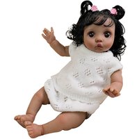 16inch 40cm Peeka Nude DOll in Soft Cloth Body Lifelike Reborn Doll Hand rooted Hair Cuddly Baby Doll (without clothes)