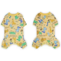 Autumn Pet Dog Jumpsuits Fashion Printed Dog Onesie Clothes Cute Puppy Pajamas Warm Soft Cat Jumpsuits Pet Rompers Dog Clothes