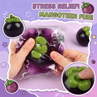 2026 Mangosteen Squeeze Reliever Stress Relief Slow Rebound Simulation Fruit Squishy Soft Texture Portable Deolcompression To