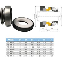 301 Series Fit 8 10 12mm Water Pump Mechanical Shaft Seal For Circulation Pump