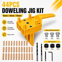3-in-1 Woodworking Dowel Jig Kit Self-Centering Drill Guide 6/8/10mm Straight Hole Locator Puncher Joinery Tool