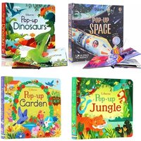 Usborne Pop Up Dinosaurs/Jungle/Garden 3D Flap Picture English Book - Baby Children Educational Learning Book