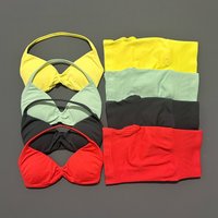 HISTELLO No Logo 2 Piece Impacts Gym Set Women Seamless Yoga Strappy Bra Workout Scrunch Sports Low Waist Shorts Sport Set