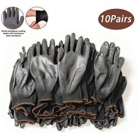 10 Pair Electric Shock Anti-Slip Safety Protective Gloves PU Electrician Work Anti-static Gloves ESD Protective Tools Insulation