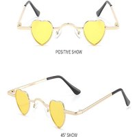 AliExpress Retro Metal Frame Punk Hip Hop Sun Glasses Ultra-small Heart-Shaped Sunglasses Shades