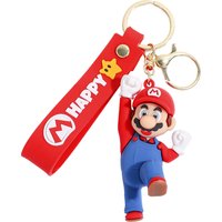 Cute Plumber Game Cartoon Character 3D Soft PVC Figure Keychain Jewelry Backpack Handbag Pendant Car Key Ring Fans Collection De