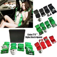 4Point Car Seat Belt Quick Release Adjustable Strap Polyester Material Harness Universal Racing Seat Belt car safety with logo