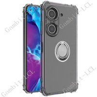 For ASUS Zenfone 10 9 Zenfone9 Zenfone10 AI2302 AI2202 Back Ring Holder Bracket Phone Cover TPU Soft Silicone Case On Zenfone 9