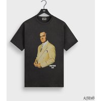 Kith Sopranos Collaborative Loose Fit Vintage Cotton Print T-Shirt Men's Fashion Urban Style Short Sleeve Breathable Summer Tee image 4