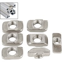 50 Teile/los M3 M4 M5 M6 M8 Drop In T Mutter Hammer Kopf Gleitmutter Befestigen Stecker für 2020 3030 4040 4545 Aluminium Profil