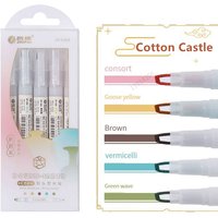 ZhiPai 5 Stück/Set Textmarker mit doppelter Spitze, Kawaii, farbige Manga-Marker, Pastellfarben, Scrapbooking, japanisches Schreibwaren-Schulmaterial