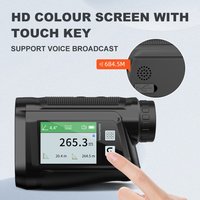 Multi Function Laser Range Finder with 10 Modes Area/Volume Measure Voice-Announced Side Screen Display for Golfing and Hunting