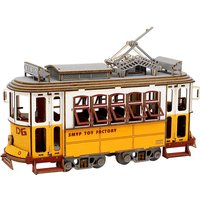 Tram 3D Wooden Puzzle Streetcar Station Retro Car Bus DIY Sailing Ship Airplane Model Jigsaw Assembly Toy For Children Kids Gift