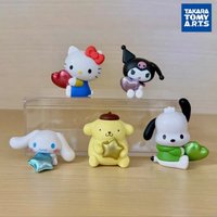 Takara Tomy Sanrio Characters Gashapon Heart Balloon Figure Hello Kitty Cinnamoroll Pompompurin Pochacco Kuromi Desktop Ornament