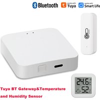 Tuya Bluetooth Gateway Hub or Bluetooth Temperature&Humidity Sensor with APP Remote Control Thermometer Hygrometer Sensor Home