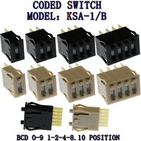 KSA-1/B thin BCD 8421C coding switch 0-9 code toggle switch 1/2/3/4 digital switch 5 contacts