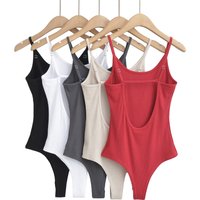 Sexy bodysuit tops for women 2024 Summer y2k fashion white body suits women white bodysuit backless black cami top red